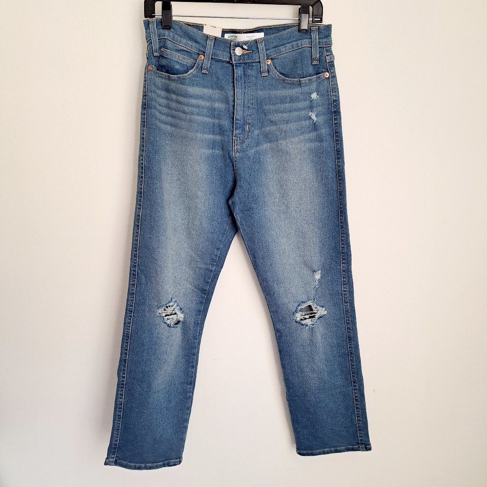 Levi Strauss Women's Jeans High Rise Straight Denim Blue Size 8 W29 NWT
